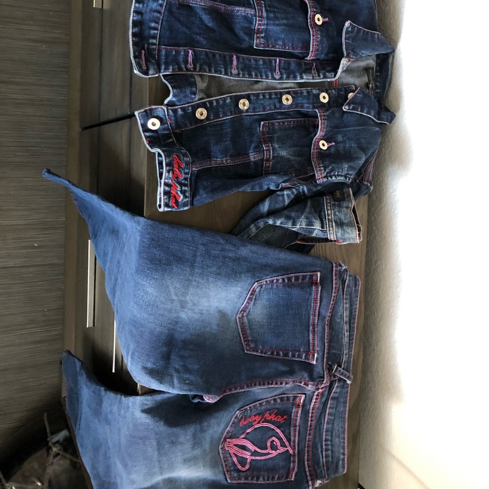 y2k Vintage Baby phat denim set